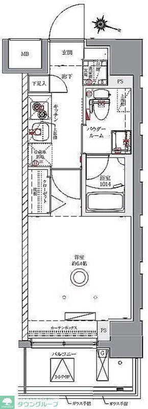 AZEST西川口III(1K/3階)の間取り写真