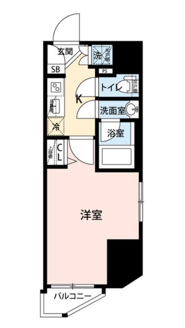 マイナビステイトワイライトヒルズ新宿二丁目ノース(1K/5階)の間取り写真