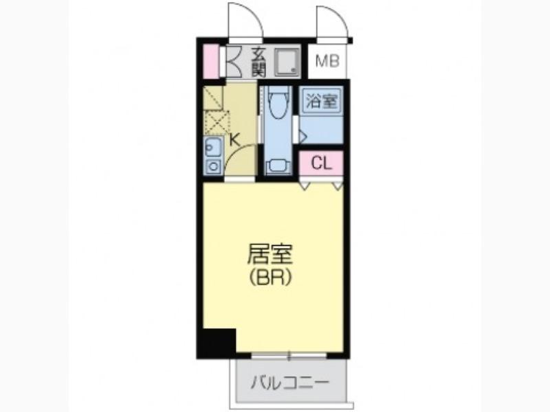 CASSIA天王寺東旧フェニックスレジデ(1K/8階)の間取り写真