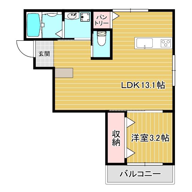パークサイド伊保(1LDK/2階)の間取り写真