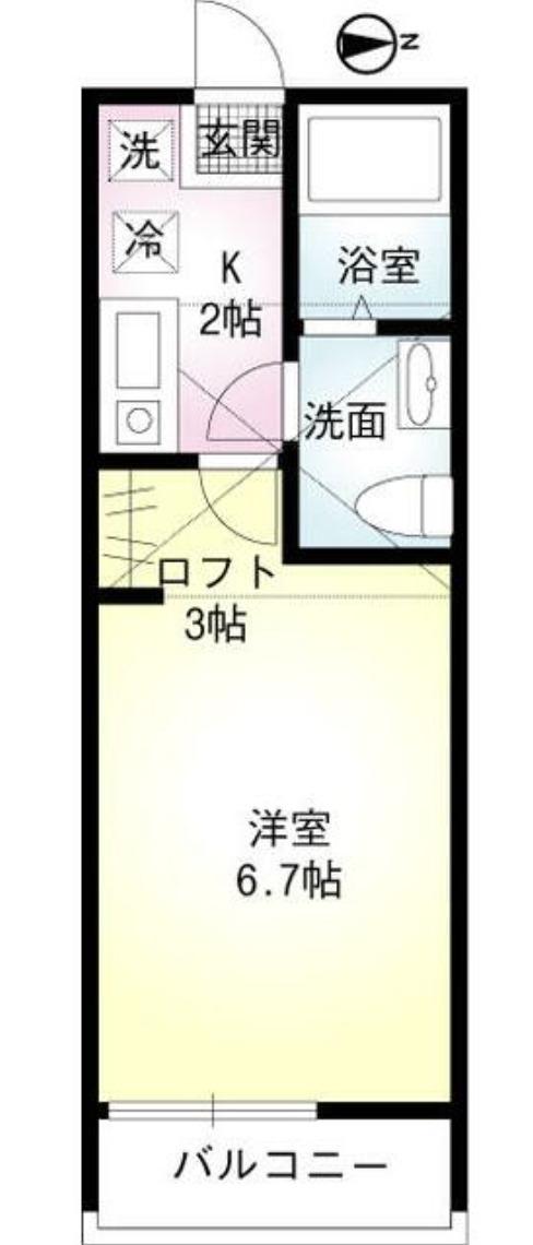 FBハウス杉田(1K/2階)の間取り写真