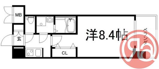 サムティ福島ノース(1K/2階)の間取り写真