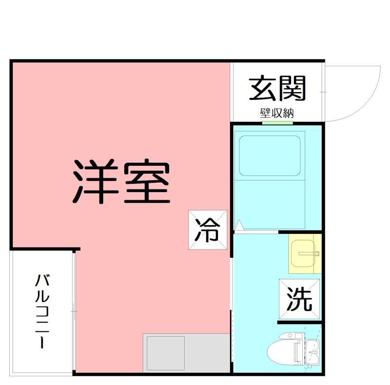 エレーヴ(ワンルーム/2階)の間取り写真