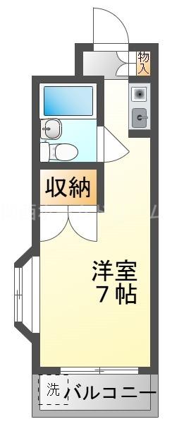ユニハイム木村(ワンルーム/1階)の間取り写真