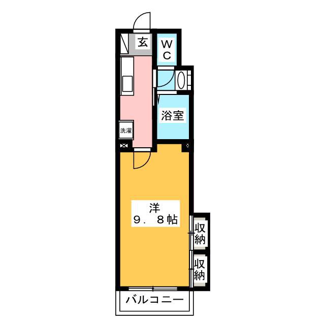 セレルミエール湘南(1K/3階)の間取り写真