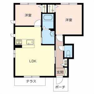 ヴェリータ・アンビエンテ(2LDK/1階)の間取り写真