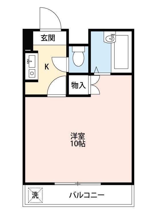 コーポイーストC(1K/2階)の間取り写真