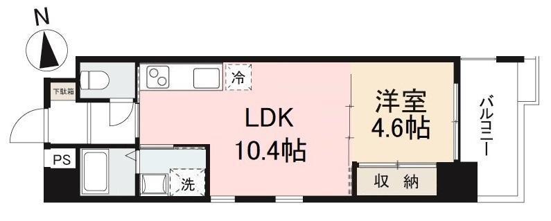 ルポーゼ・セルソ(1LDK/5階)の間取り写真