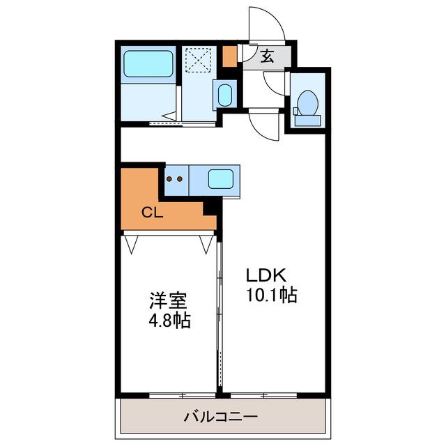 RITZ GRANDE N19 リッツグランデN19(1LDK/1階)の間取り写真