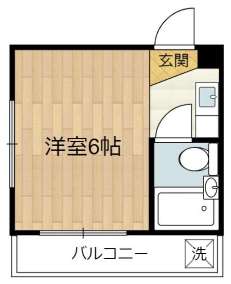 カスティル松葉(ワンルーム/3階)の間取り写真