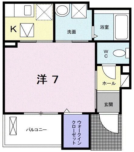 ハーモニー Y&T(1K/1階)の間取り写真