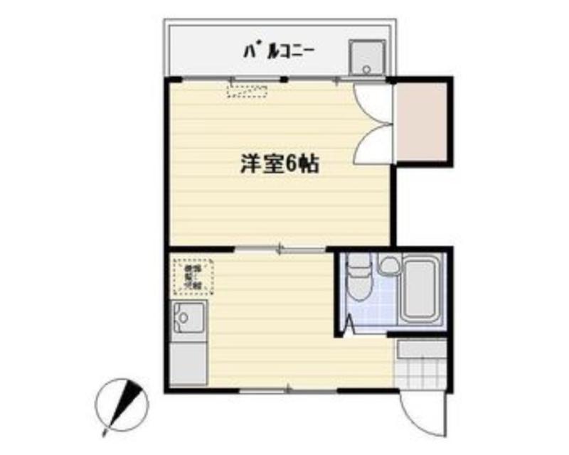 田口ハイツII(1DK/2階)の間取り写真
