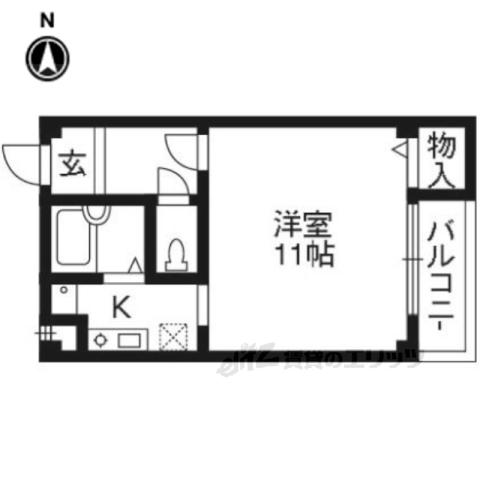 MIGHCITY(1K/3階)の間取り写真