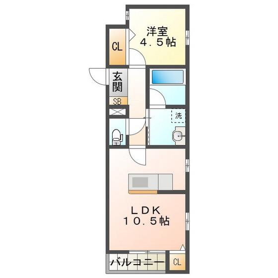 MTK-3(1LDK/3階)の間取り写真
