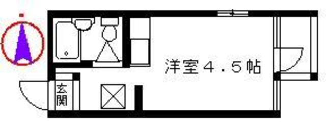 ビラエクセル21(ワンルーム/2階)の間取り写真