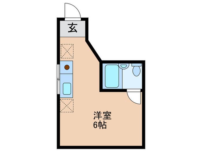 西尾ビル(ワンルーム/3階)の間取り写真