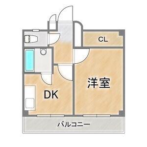 こすもらいふ千里(1DK/2階)の間取り写真