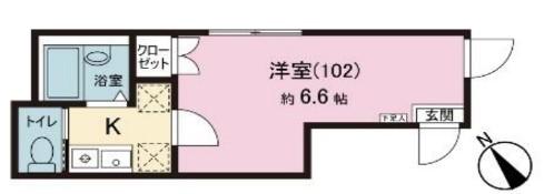 JTレジデンス滝野川(1K/1階)の間取り写真