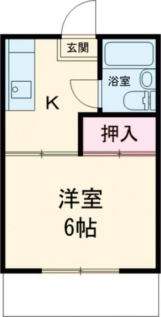 青梅第三プラザ(1K/1階)の間取り写真
