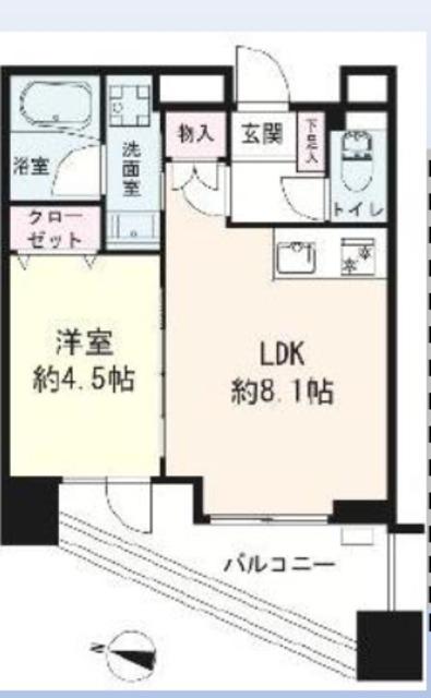 ネオマイム文京音羽(1LDK/14階)の間取り写真