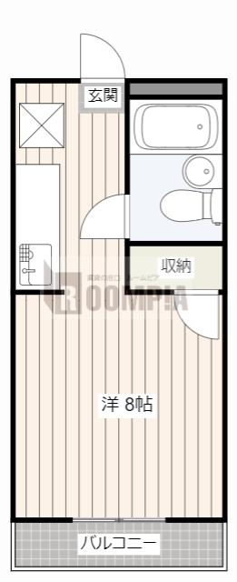 レークヒル小森(1K/1階)の間取り写真