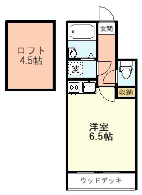 カスティーロ武蔵小金井(1K/1階)の間取り写真