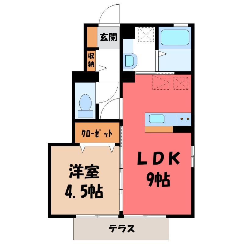 エトワール・ベガ(1LDK/1階)の間取り写真