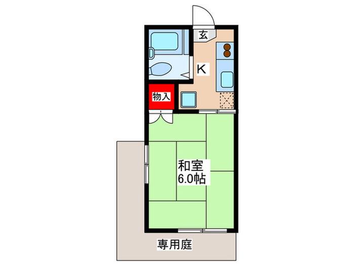 石川コーポ(1K/1階)の間取り写真