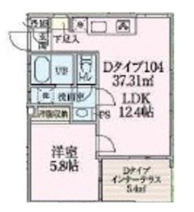 BRANCH(1LDK/1階)の間取り写真