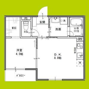 ボヌール高槻(1LDK/1階)の間取り写真