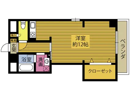 菊家総本店ビル(ワンルーム/4階)の間取り写真