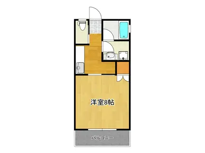 ソワサント久保田(1K/2階)の間取り写真