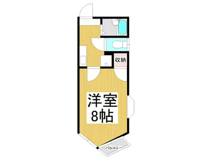 T-HOUSE宮沖(1K/2階)の間取り写真