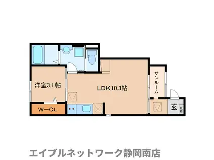 メゾン・ド・ココ(1LDK/1階)の間取り写真