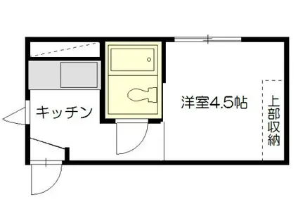 コスモ信濃(1K/2階)の間取り写真