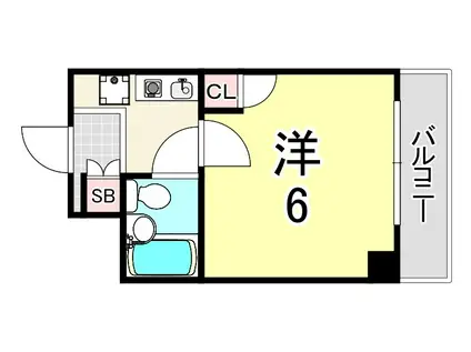 リーガル塚本III(1K/4階)の間取り写真