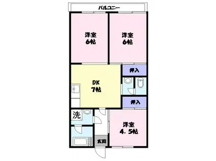 YCSビル(3DK/3階)の間取り写真