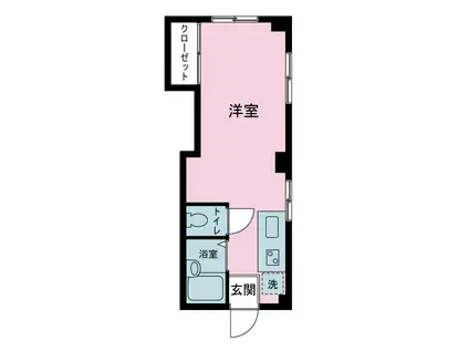 メゾン倉科(ワンルーム/2階)の間取り写真