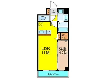 三矢町マンション(1LDK/2階)の間取り写真