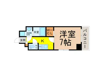 プレイズシード桜山(1K/5階)の間取り写真