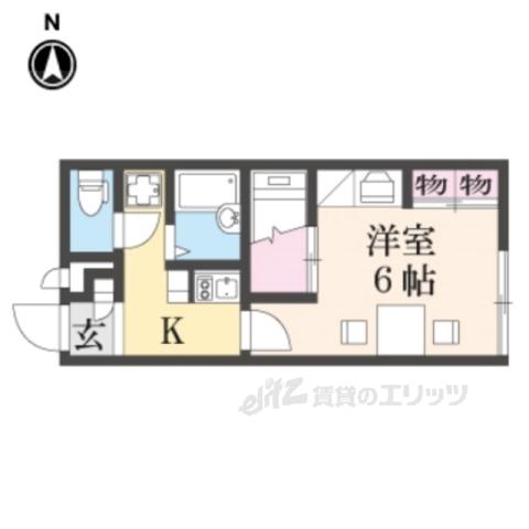 レオパレス AKI(1K/2階)の間取り写真