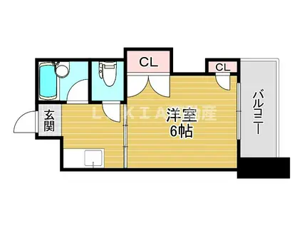 コレクション中崎町I(1K/4階)の間取り写真