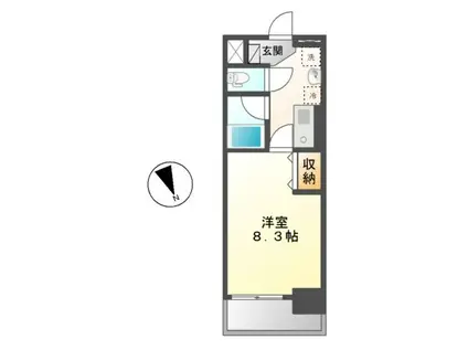 ヒルズ新栄2号館(1K/9階)の間取り写真