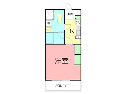 FLAT平塚(1K/10階)の間取り写真