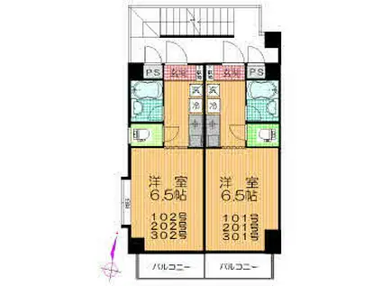 リヴァージュ須磨(1K/1階)の間取り写真