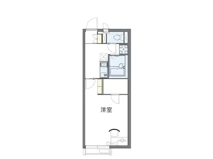 フォレスタ(1K/1階)の間取り写真