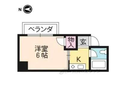 メゾン紫野(1K/2階)の間取り写真