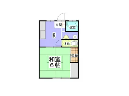 ガーデンハイツ(1K/2階)の間取り写真