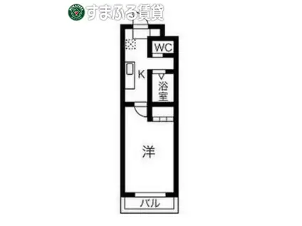 A・CITY八帖(1K/4階)の間取り写真