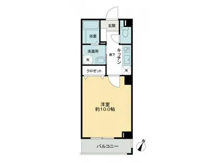 フィネス出来島(1K/3階)の間取り写真